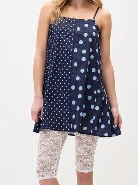 Things Between Mixed polka dots boxy-fit minidress 100% cotton
